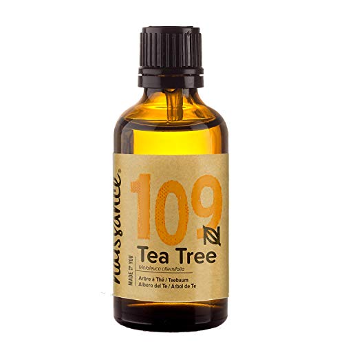 Naissance Aceite Esencial Árbol de Té Puro (No. 109) 50ml - Tratamiento Natural Para Acné, Granos, Puntos Negros, Cuero Cabelludo Graso, Uñas - Reduce Enrojecimiento Uniformiza Tono Piel