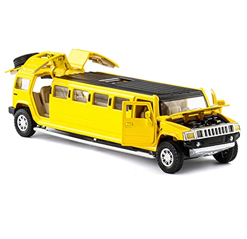 NAJING Modelo De Coche 1:32 Simulación Hummer Versión Extendida Aleación Coche De Negocios Aleación De Fundición A Presión Juguete Modelo Estático Colección Regalo Mini Coche,Yellow