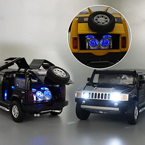 NAJING Modelo De Coche 1:32 Simulación Hummer Versión Extendida Aleación Coche De Negocios Aleación De Fundición A Presión Juguete Modelo Estático Colección Regalo Mini Coche,Yellow