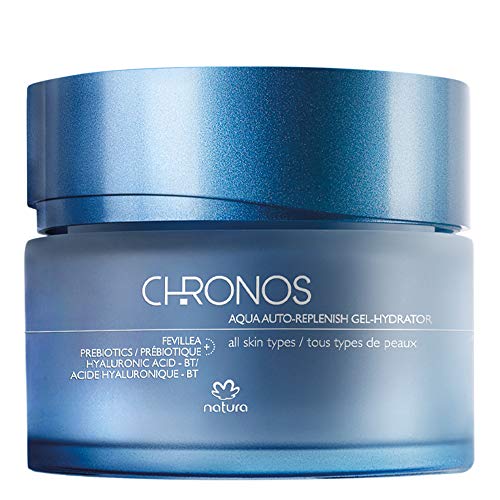 NATURA - Aqua Gel Hidratante Chronos - Tratamiento de Día Ultrahidratante para Pieles Secas y Deshidratadas - Hidratación de Larga Duración - Prebióticos + Ácido Hialurónico - 100% Vegano - 40 g