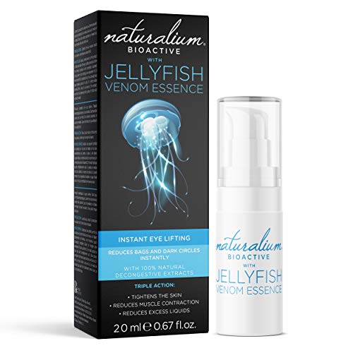 Naturalium Bioactive JellyFish Venom Essence - Gel para el Contorno de Ojos con Extracto de Veneno de Medusa y Colágeno, Instant Eye Lifting Triple Acción, Negro, 15 ml