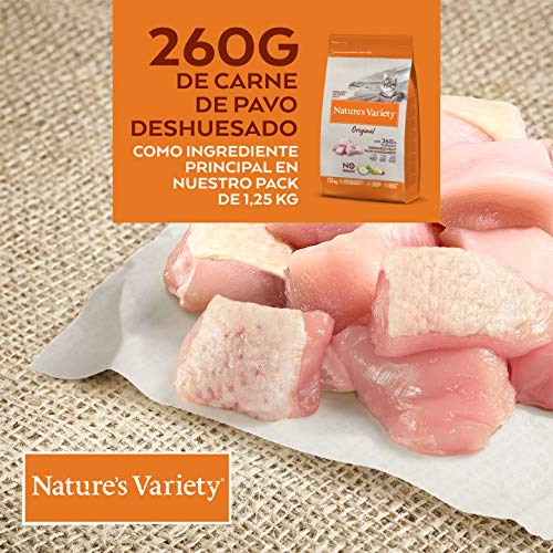 Nature's Variety Original No Grain - Pienso para gatos esterilizados con pavo deshuesado 1,25 Kg