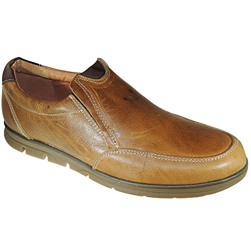 Nautic Blues Zapato Casual Urbano en Piel Flor Piso Grueso para Hombre MARRÓN Talla 45