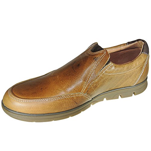 Nautic Blues Zapato Casual Urbano en Piel Flor Piso Grueso para Hombre MARRÓN Talla 45