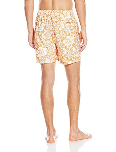 Nautica hombres de secado rápido Tropic Floral nadar tronco - Anaranjado -