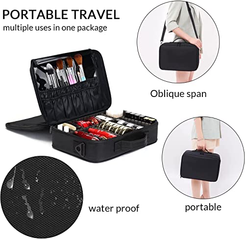 Neceser Maquillaje Portátil, Unipampa Bolsa de Maquillaje Cosméticos, Neceser de Viaje, Maleta de Makeup Profesional, Beauty Case de Viaje, Estuche de Maquillaje Impermeable con Divisores Ajustables