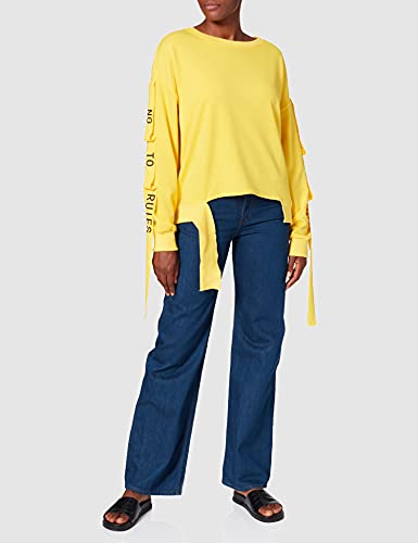 Neon Coco NO Rules Oversized Hoodie Sudadera, Amarillo (Yellow C18), 36 (Tamaño del Fabricante:M) para Mujer