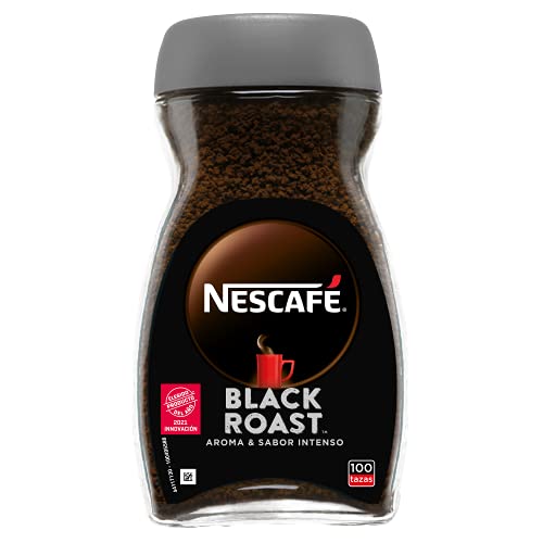 NESCAFÉ BLACK ROAST aroma y sabor intenso, café soluble, 100 % café, frasco de vidrio, 200 g