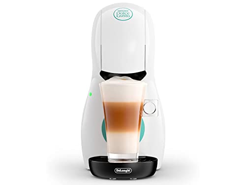 Nescafé Dolce Gusto Piccolo XS De'Longhi EDG210.W Cafetera de Cápsulas, 15 Bares de Presión, Diseño Compacto, 1400 W, Steel, Blanco