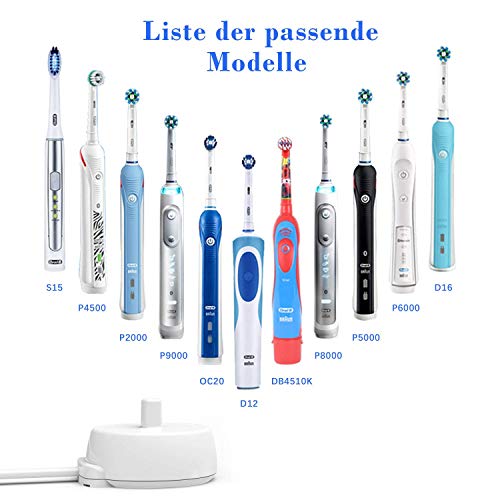 NEUE DAWN Cargador Cepillo para Oral Braun Pro/Pro 2 3709 3756 3757 2000, Vitality, Genius, TriZone, Junior, Smart Series, Cargador para Oral Braun Cepillo de Dientes Eléctrico