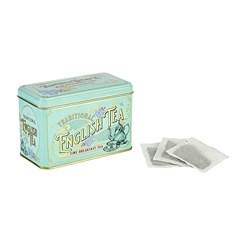 New English Tés Vintage Victoriano Lata con 40 bolsitas de té de desayuno inglés