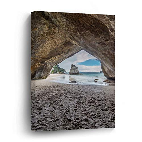 New Zealand, North Island, Coromandel Peninsula Canvas Picture Painting Artwork Wall Art Poto Framed Canvas Prints for Bedroom Living Room Home Decoration, Ready to Hanging 16"x24"