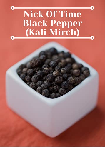 Nick of Time Premium Pure Whole Black Pepper/Peppercorn-Natural Sabut Kali mirch from South India (200g)