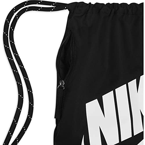 NIKE DC4245 NK HERITAGE DRAWSTRING - FA21 Sports bag unisex-adult black/black/white 1SIZE