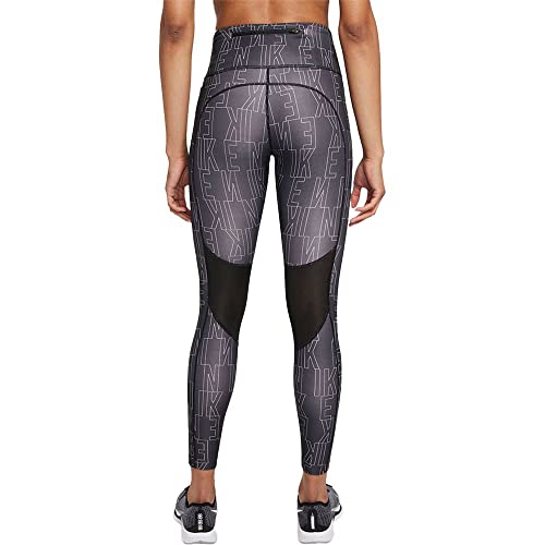 NIKE DD5153 W NK DF Run DVN Fast TGT Leggings Women's Black/Bright Crimson/Reflective silv S