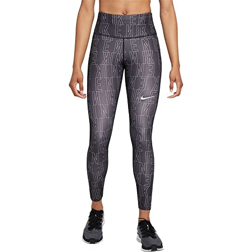 NIKE DD5153 W NK DF Run DVN Fast TGT Leggings Women's Black/Bright Crimson/Reflective silv S