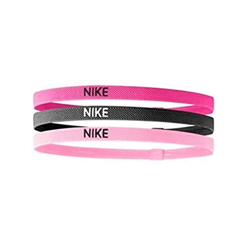 Nike Elastic Hairbands 3Pk Banda para la Cabeza, Unisex Adulto, (Spark Gridiron/Prism Pink), Talla Única