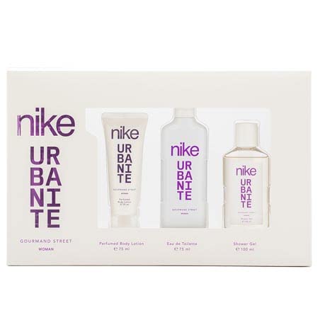 Nike Gourmand Street Estuche de Regalo para Mujer EdT 75ml + Body Lotion 75ml + Gel Baño 100ml