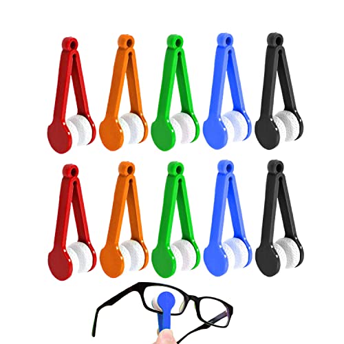 NITAIUN 10 Piezas Cepillo Limpiador de Gafas Accesorios de Limpieza Mini Gafas Portátil Clip de Limpieza de Gafas Suaves Herramienta de Limpieza para Limpiar Limpias Seguro y Fácil de Usar (10 Piezas)