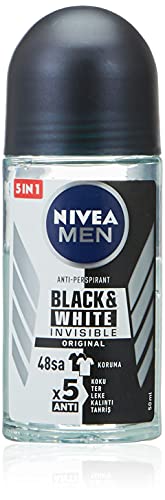 Nivea men - Invisible for black & white power, desodorante roll - on, pack de 3 (3x50ml)