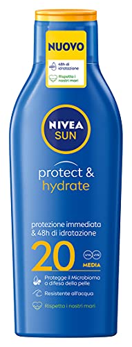 Nivea Sun Protect & Hydrate Leche solar hidratante FP20, protección media, 200 ml