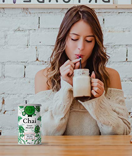 Nordic Roast | Vegan Chai Latte | Green Meadow | 398g | Mezcla de Chai Latte Instantáneo en Polvo | Té Negro Especiado con leche vegetal | para tu Hogar, Café, Restaurante | 15 Tazas