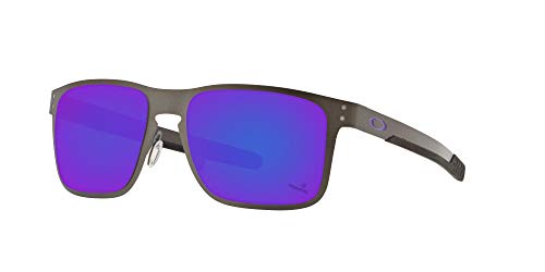 Oakley Men's Holbrook Metal Non-Polarized Iridium Square Sunglasses, Gunmetal, 55.0 mm