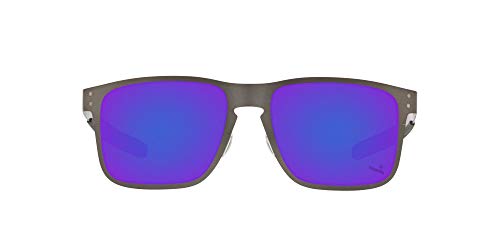 Oakley Men's Holbrook Metal Non-Polarized Iridium Square Sunglasses, Gunmetal, 55.0 mm