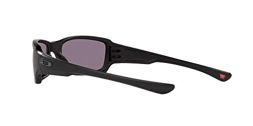Oakley Men's OO9238 Fives Squared Rectangular Sunglasses, Matte Black/Prizm Grey, 54mm