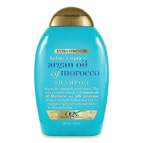 OGX Beauty Pure and Simple Shampoo (OGX Hydrate + Repair Argan Oil of Morocco Extra Strength Shampoo - 13oz) by Illuminations