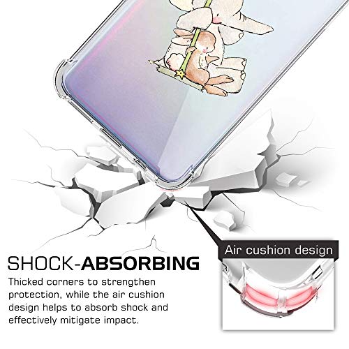 Oihxse Silicona Funda con Samsung Galaxy J8 2018 TPU Flexible Suave Transparente Protector Estuche Airbag Esquinas Reforzadas Ultra-Delgado Elefante Patrón Anti-Choque Caso (D10)