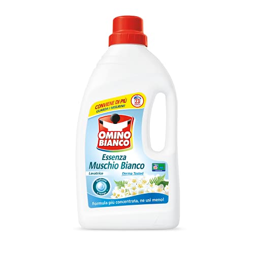 Omino Bianco - Detergente líquido para lavadora, aroma fresco con esencia de almizcle blanco, 138 lavados, 1150 ml x 6 paquetes