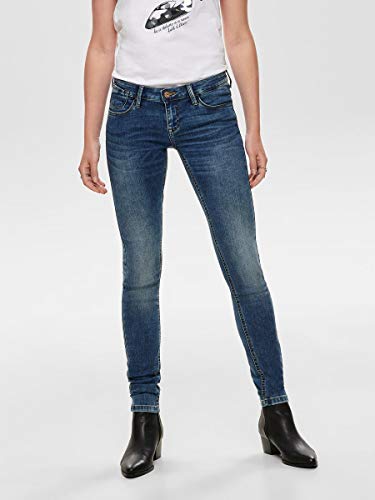 Only Onlcoral Superlow SK JNS BB Crya041 Noos Vaqueros Skinny, Azul (Dark Blue Denim Dark Blue Denim), 36/L30 (Talla del Fabricante: 28) para Mujer