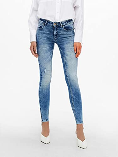 Only ONLKENDELL Life RG SK ANK BB TAI006 Jeans, Light Medium Blue Denim, 27_32 para Mujer