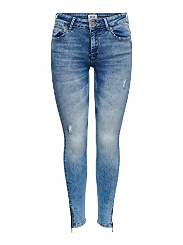 Only ONLKENDELL Life RG SK ANK BB TAI006 Jeans, Light Medium Blue Denim, 27_32 para Mujer