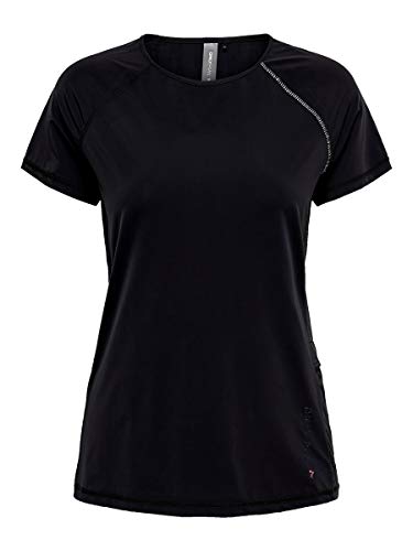 ONLY PLAY ONPPERFORMANCE Run SS tee Camiseta, Impresión en Negro y Rojo, S para Mujer