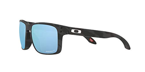 OO9102 Holbrook Sunglasses, Matte Black Camo/Prizm Deep Water Polarized, 57mm