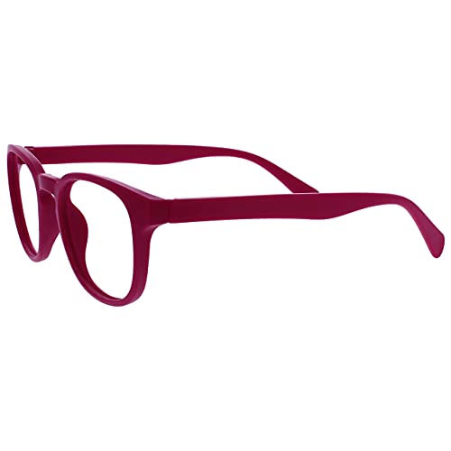 Opulize Pop Pack 3 Retro Redondo Mate Suave Pink Púrpura Verde Hombres Mujeres Gafas De Lectura Bisagras Resorte RRR2-456 +3,00