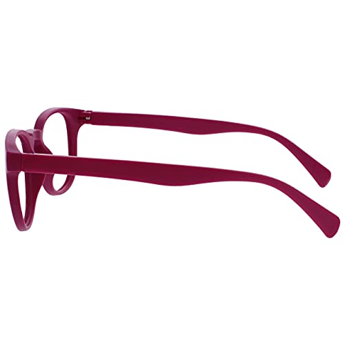 Opulize Pop Pack 3 Retro Redondo Mate Suave Pink Púrpura Verde Hombres Mujeres Gafas De Lectura Bisagras Resorte RRR2-456 +3,00