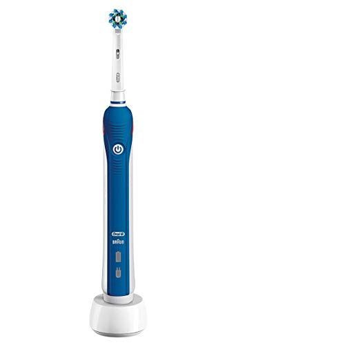 Oral-B PRO 2 2000 Adulto Cepillo dental oscilante Azul, Blanco - Cepillo de dientes eléctrico (Batería, Batería integrada, 1 pieza(s), 1 pieza(s))