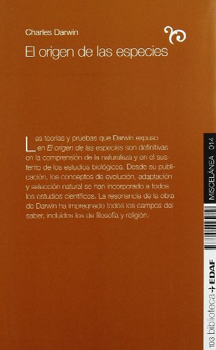 Origen De Las Especies, El. (Nueva Biblioteca Edaf)