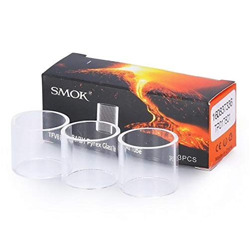 Original Smok TFV8 Baby Beast 2ml – V8 tubos de vidrio Pyrex- 3 piezas en paquete, Este producto no contiene nicotina ni tabaco