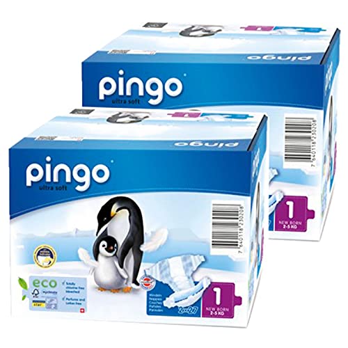 Pack ahorro Pañales T1 (recién nacido) Pingo 108 Uds