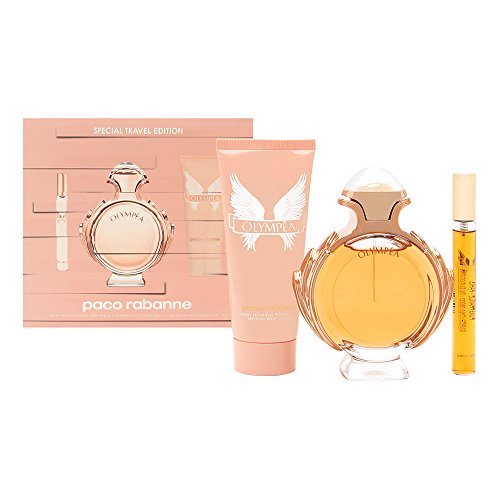 Paco Rabanne Olympea Confezione Regalo 80ml Eau De Parfum + 100ml Lozione Corpo + 10ml Eau De Parfum Spray da Viaggio