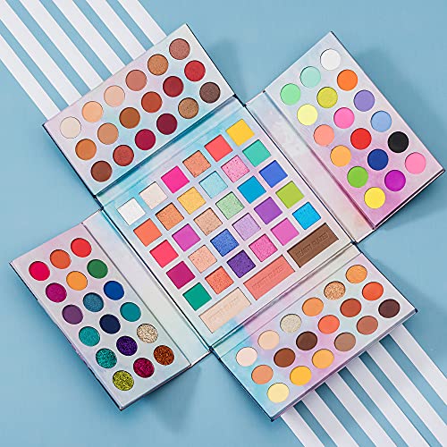 Paleta de sombras de ojos BEAUTY GLAZED, 105 colores mate, brillo, sombra de ojos, paleta de maquillaje, pigmentos, resaltadores, contorno en polvo, todo en uno