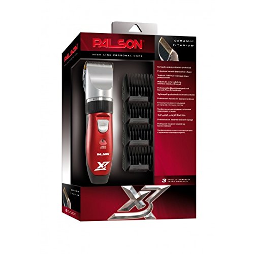 Palson Titanium X3 - Cortapelo recargable, color rojo