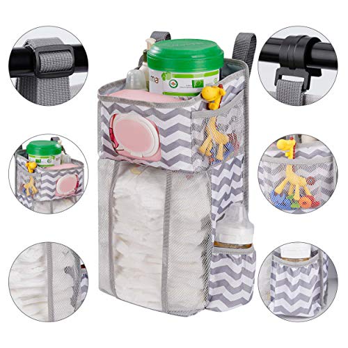 Pañales Organizador Plegable Bebé Colgante Organizador Multifuncional Bolsa de Almacenamiento para Colgar Pañales de Cuna Cesta de Regalo para Recién Nacido