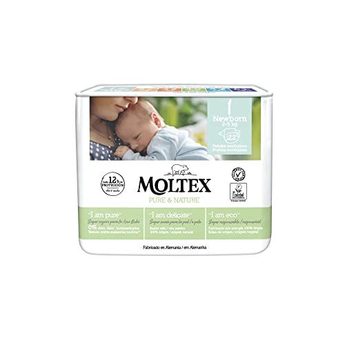 ?Pañales T1 (2-5kg) Moltex Pure & Nature 22 Uds