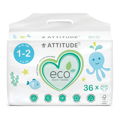 Pañales T1-T2 Mini (3-6kg) Attitude 36 Uds