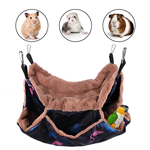 Para animales pequeños (20 x 20 cm) Hamaca para animales pequeños Chinchillas de hámster jerbo Hamaca jaula para mascotas Accesorios para jaulas para hámster Casa de hámster chinchillas y ardillas